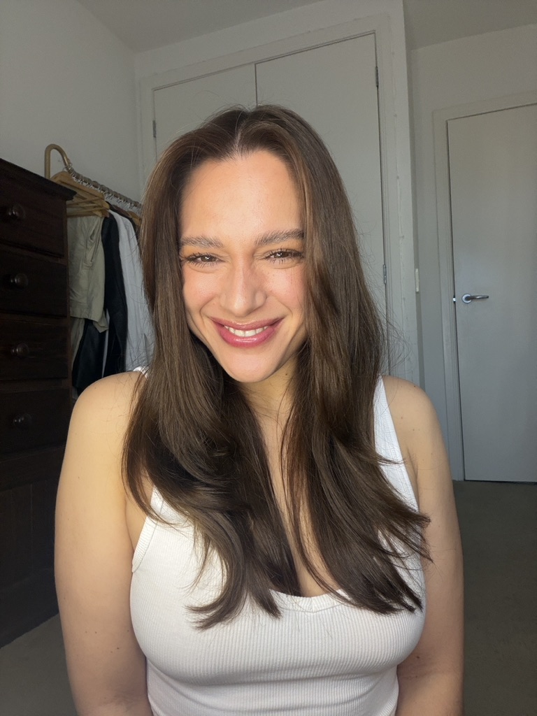Alexandra Sarandis smiling to camera